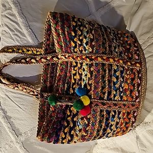 America & Beyond Sari/Jute Tote Bag